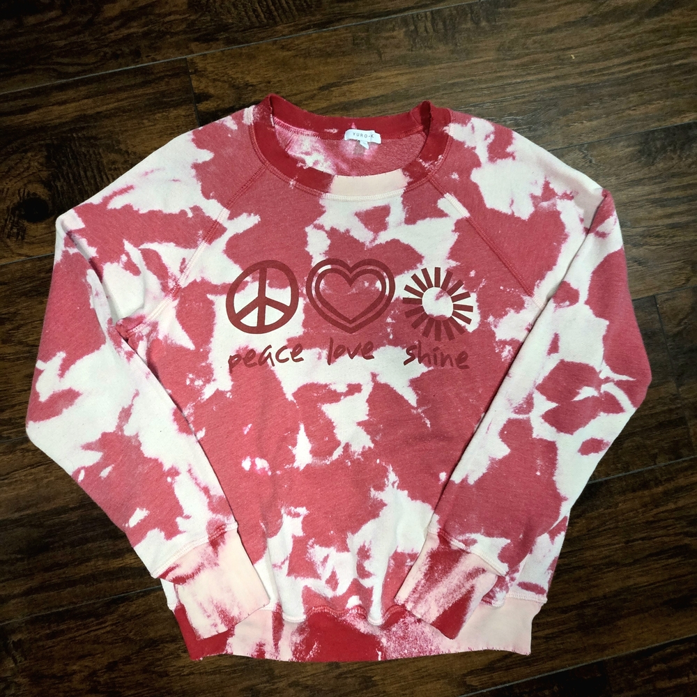 Women's Red Tie-Dye Sweater